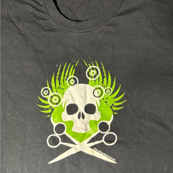 Graphic Black T-Shirt with Green Accents - Picture 4 of 7